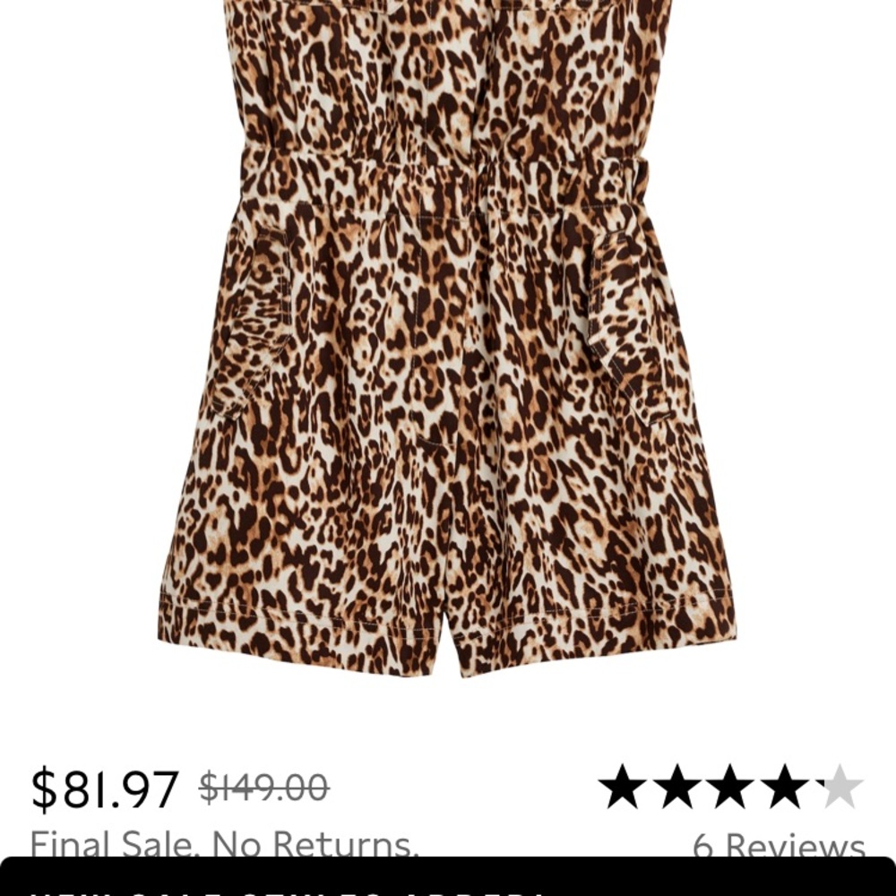 NWOT Banana Republic cheetah romper - Picture 7 of 7
